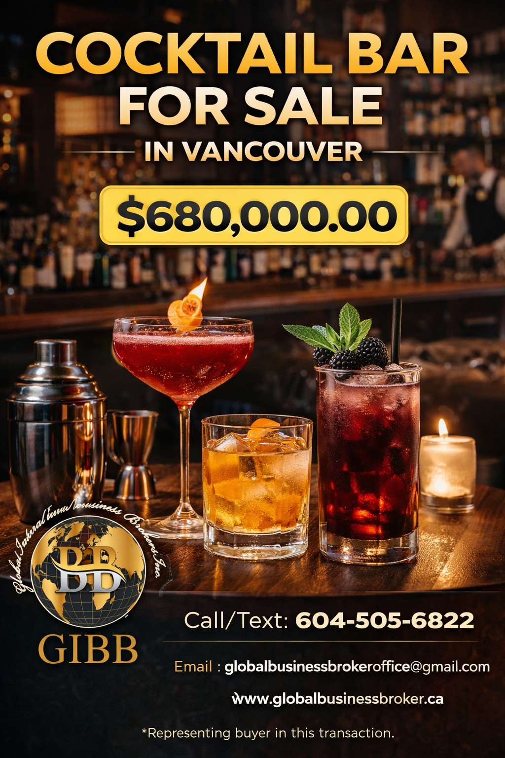 Cocktail Bar for sale in Vancouver